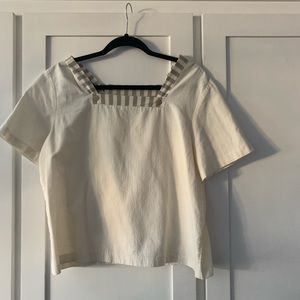 Vintage Bardot Inspired Square Neck Top